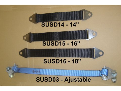 Kit de paire de sangles anti-débattement à visser 457mm N4-Offroad