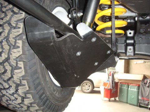 Paire de protections amortisseurs arrières en PEHD de 8mm pour Toyota VDJ200 N4-Offroad