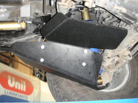 Paire de protections amortisseurs arrières en PEHD de 8mm pour Toyota HDJ80 N4-Offroad