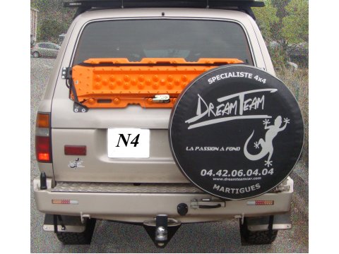 Support de plaques à sable Maxtrax sur le hayon pour Toyota HDJ80 N4-Offroad