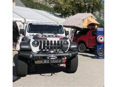 Ski de protection avant en aluminium de 8mm pour Jeep Wrangler JL et Gladiator avec pare chocs Warn N4-Offroad