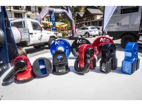 Arrêt de corde 8T en aluminium anodisé rouge pour fixation manille N4-Offroad