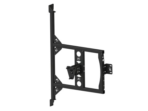 Porte roue de secours en inox sur porte arrière gauche Fiat Ducato Campeo N4-Offroad