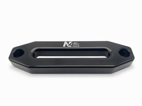 Ecubier aluminium noir pour corde de treuil synthétique N4-Offroad
