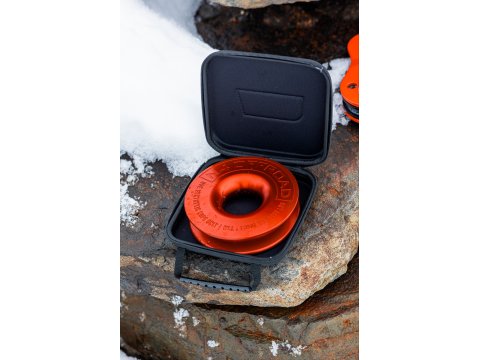 Anneau de treuillage alu 13.5T Ø148mm rouge N4-Offroad avec etui