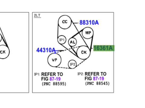 Courroie accessoire LJ70 LJ73 1990+ et Hilux - La paire